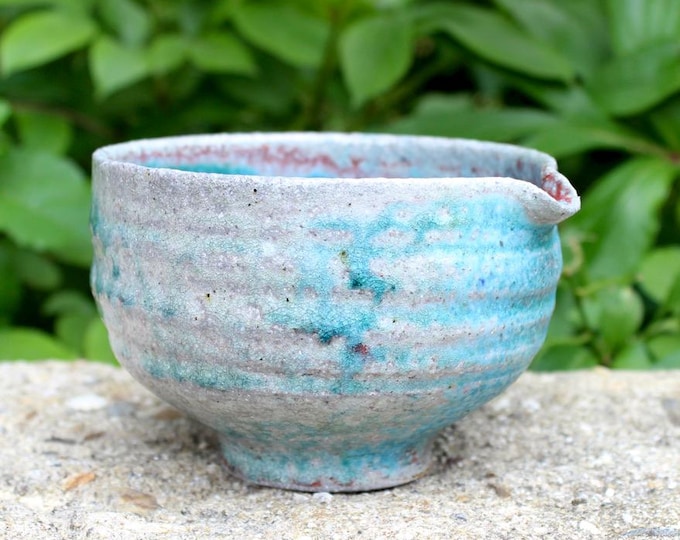 Ocean matcha bowl with spout