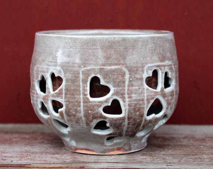 Double Walled Sakura Yunomi - Heart Variation