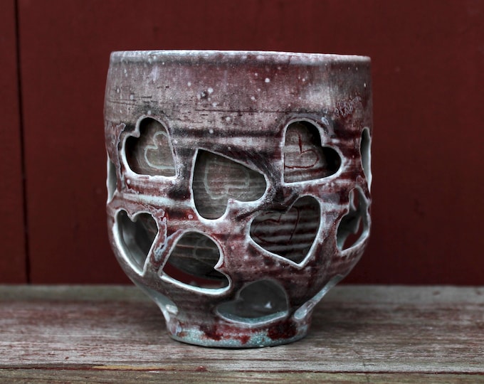 Double Walled Sakura Yunomi - Heart Variation