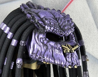 Violet Predator motorcycle helmet. Free shipping! DOT&ECE certified. Cosplay mask.