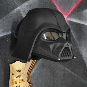 Darth Vader motorcycle helmet. DOT&ECE certified. Painted Raptor u-pol.