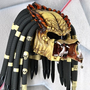Predator motorcycle helmet. Unique exclusive custom made. DOT&ECE certified.