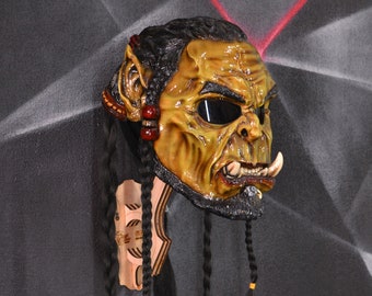 Orc Durotan motorcycle helmet. Warcraft certified moto helmet. Cosplay mask.