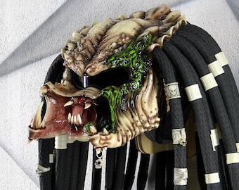 Predator after battle motorcycle helmet. DOT & ECE certified. Special edition.