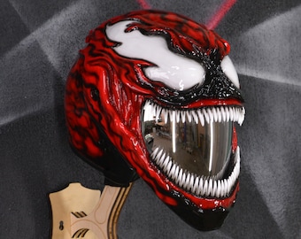 【ブラックスパイダーマン】新品 シンビオート ヴェノム マスク ヘルメット ヴェノム カーネイジ シンビオート バイクヘルメット カスタム DOT