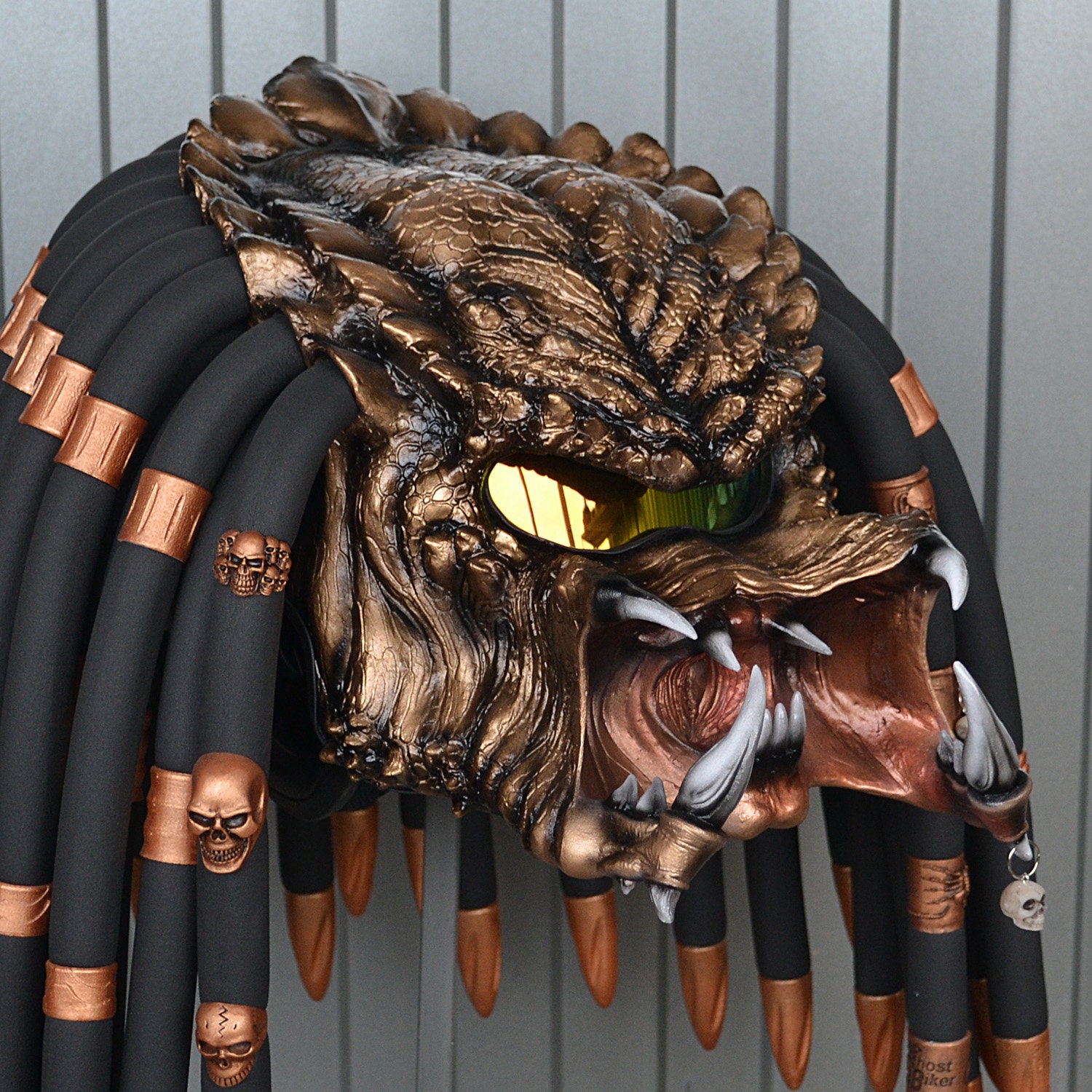 Just predator mask with dreadlocks. Etsy