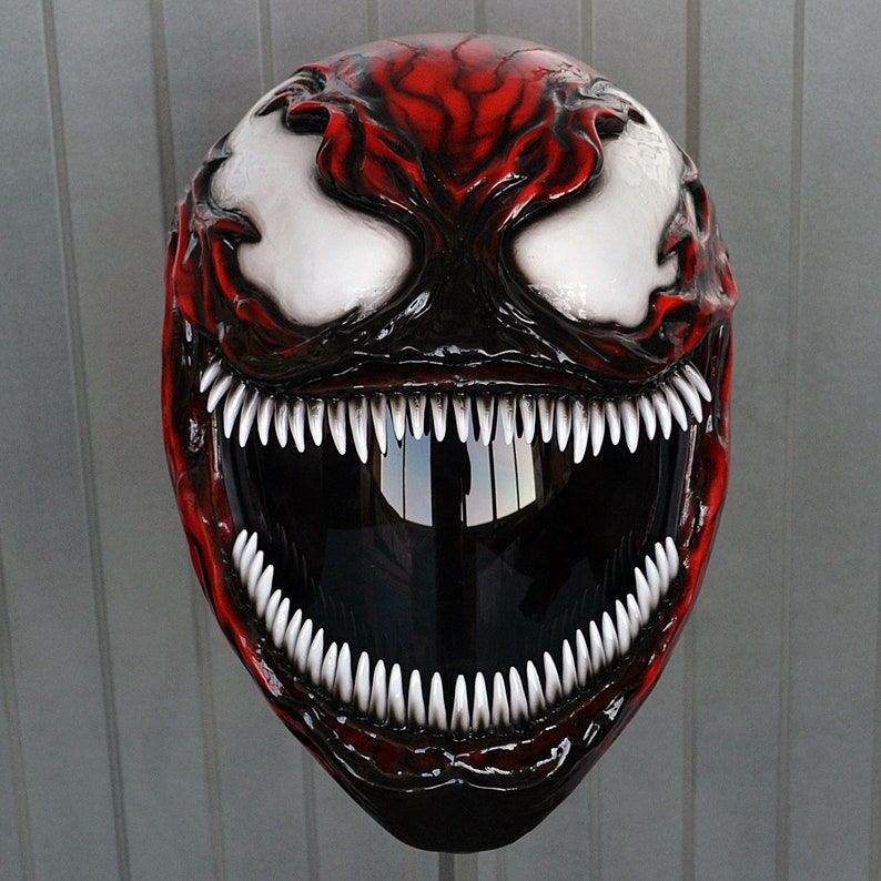 Carnage Symbiote motorcycle helmet. DOT&ECE certified. Free | Etsy
