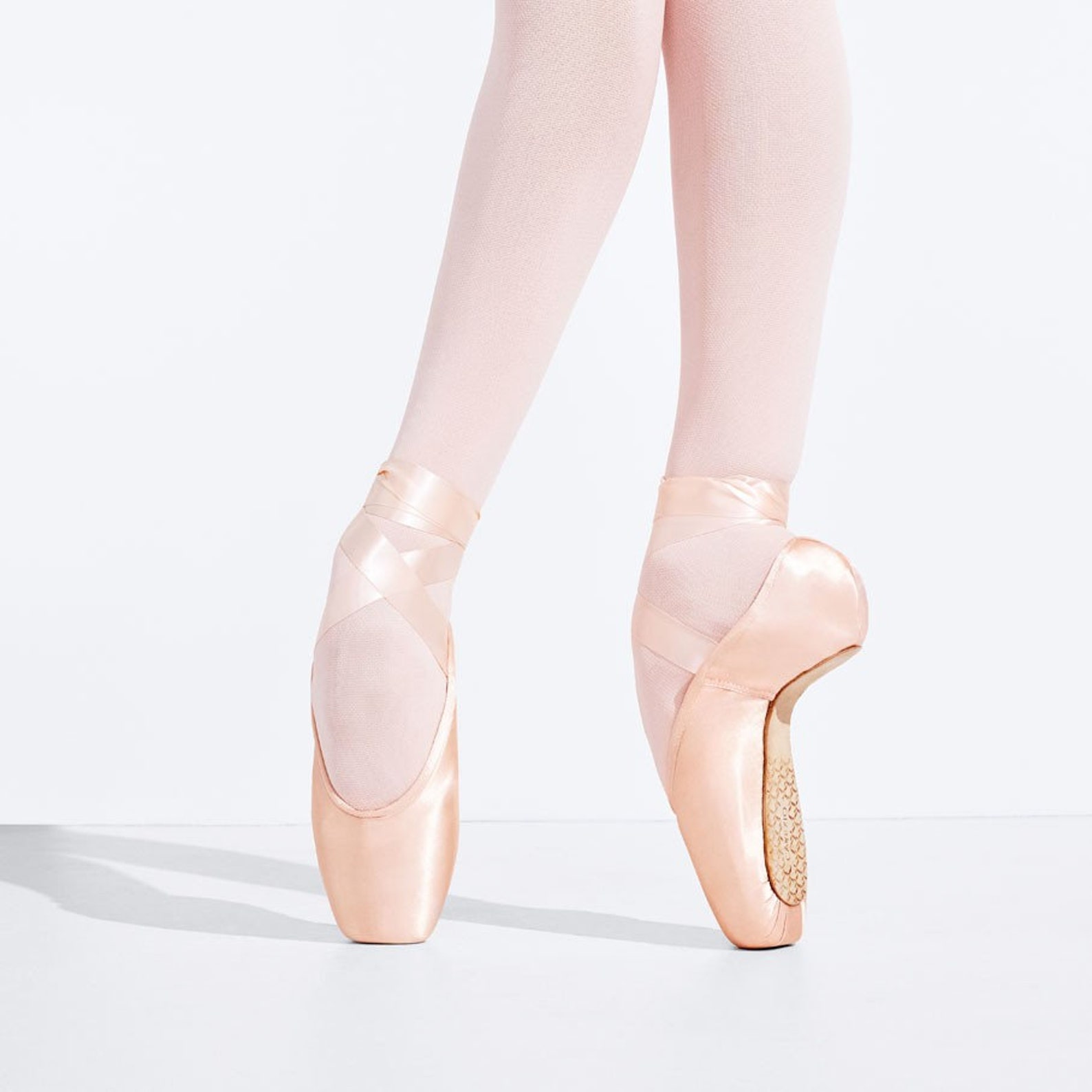 ballet satin and stretch ribbon and elastic sold by the foot - pink