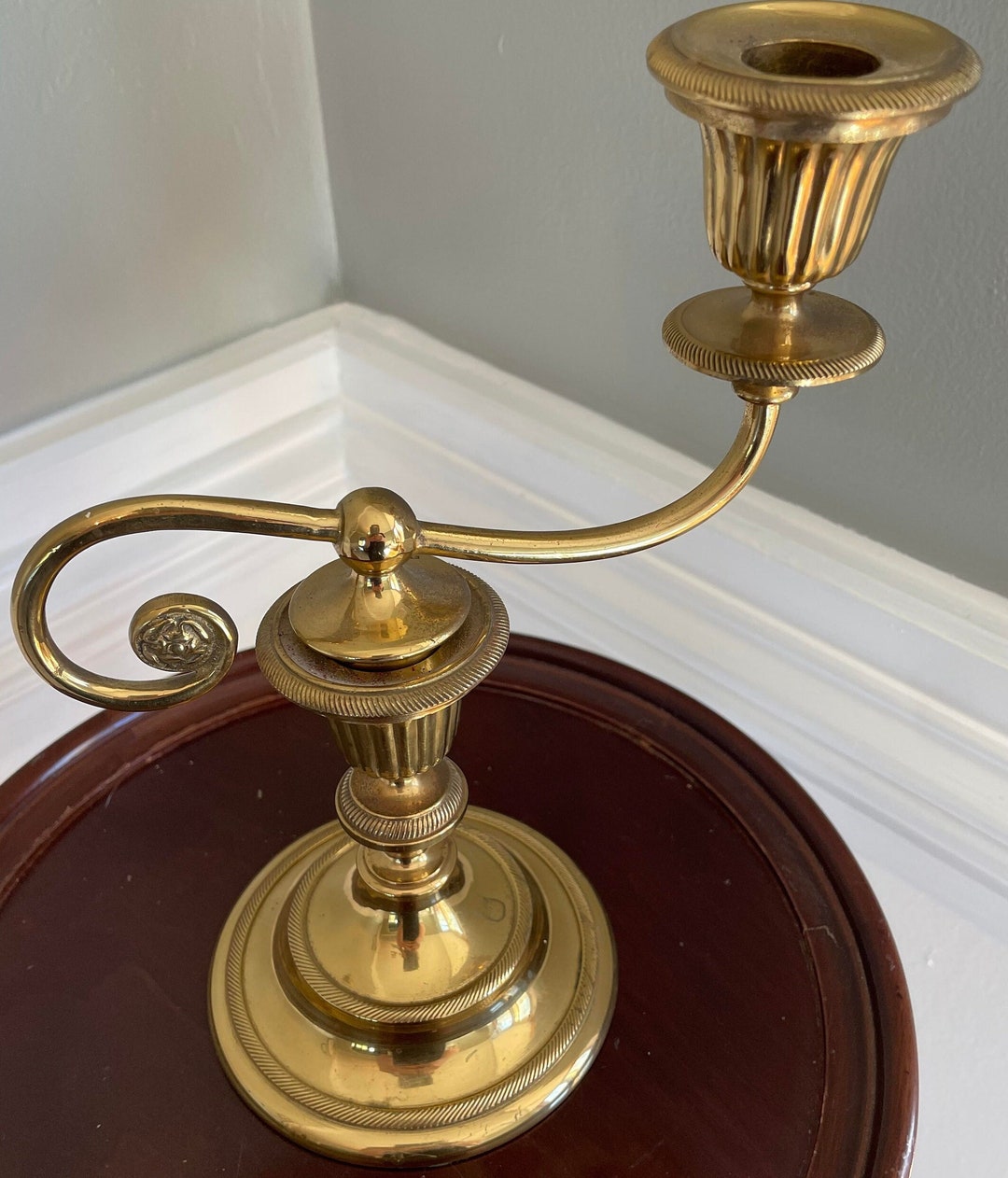 Beautiful Vintage Ethan Allen Brass Candlestick Holders Etsy