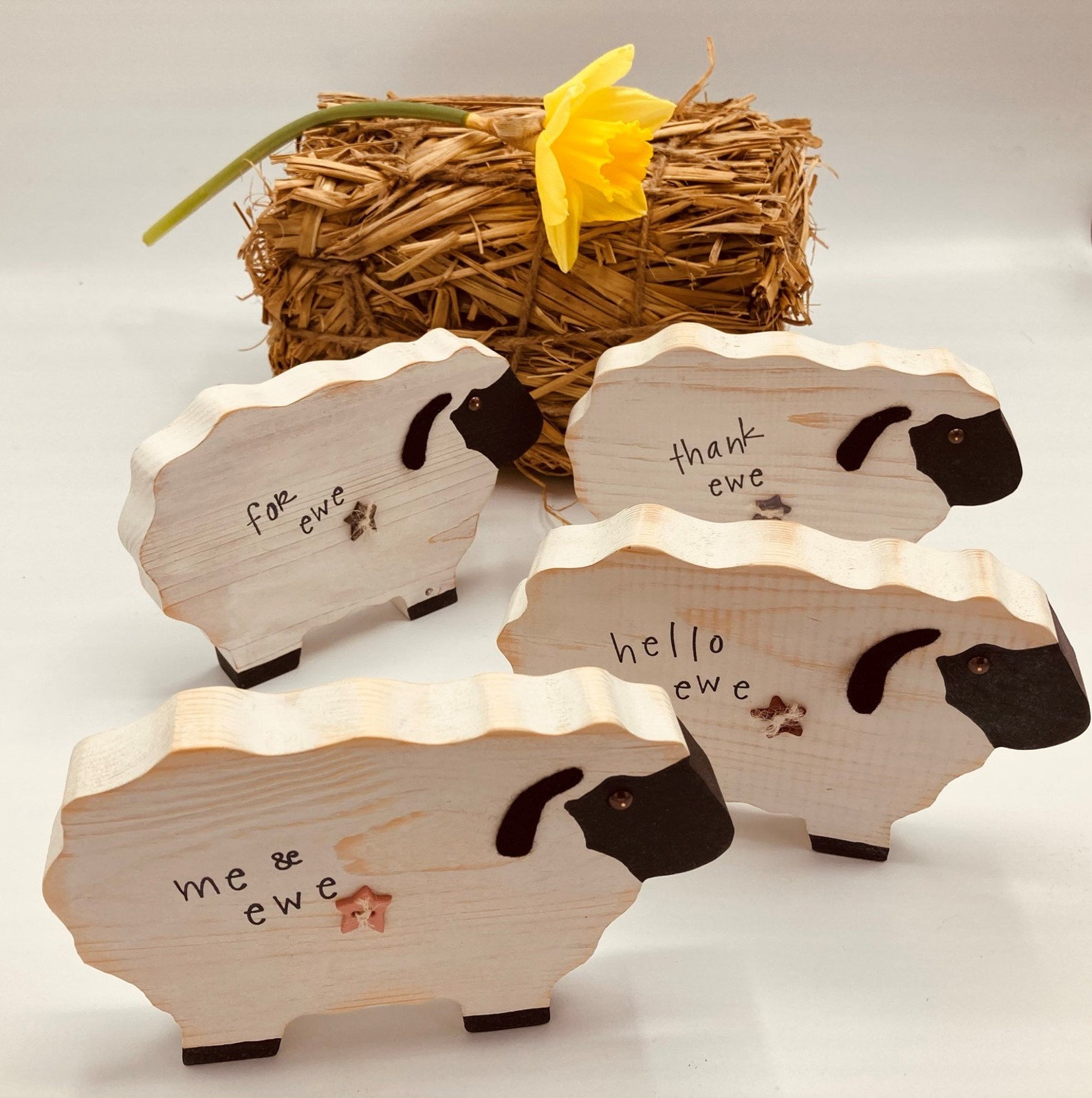 Wooden Sheep/Farmhouse Decor/Reclaimed Wood/Shelf Sitter/Tray Etsy.de