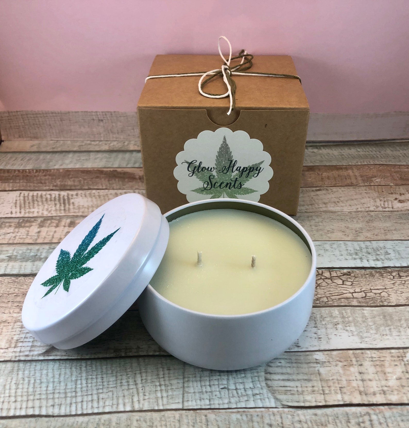 Cute Candle for Weed Lovers Marijuana Leaf Decorated Candle Etsy