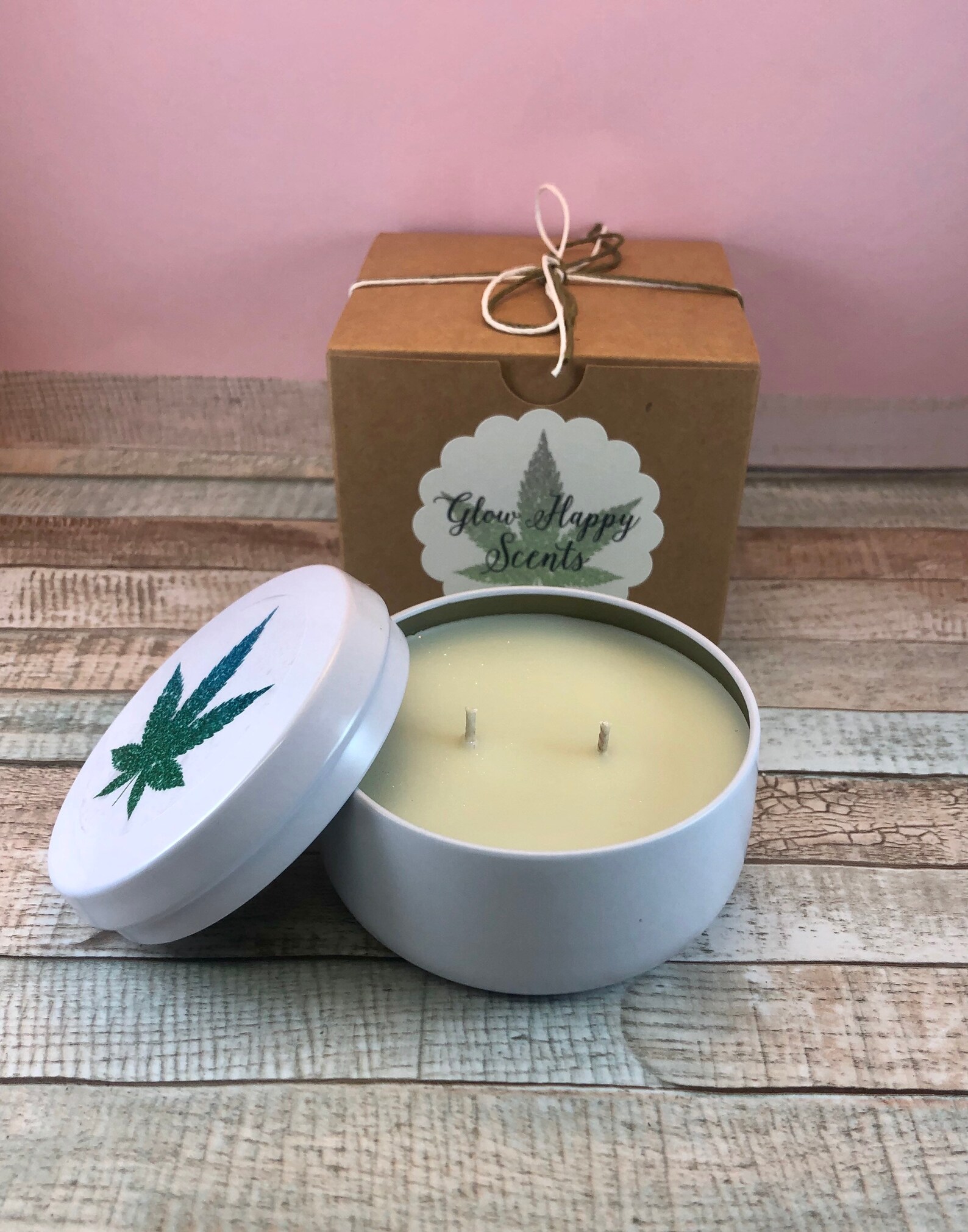 Cute Candle for Weed Lovers Marijuana Leaf Decorated Candle Etsy
