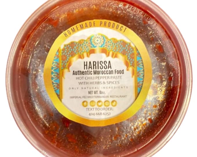Moroccan Harissa Hot Sauce Hot Chili With Preserved Lemon Chef Made Kitchen Seasoning Vegan Gluten Free Natural Ingredients Condiment