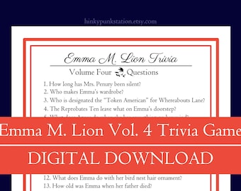Juego de preguntas y respuestas para grupos de lectura de Emma M. Lion, volumen 4: descarga digital