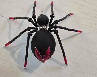 Handcrafted  Halloween  Beaded  Spider