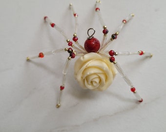 Valentine  Handmade Beaded Spider-Rose