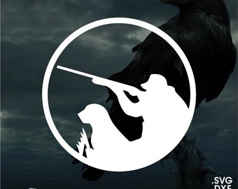 Hunter and dog, Vector for Cricut/ Silhouette, Digital Instant Download svg, dxf, pdf, png