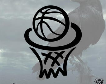Basketball, Vector for Cricut / Silhouette, Digital Instant Download svg, dxf, pdf, png - b-ball roundball prep net clipart hoops hoop