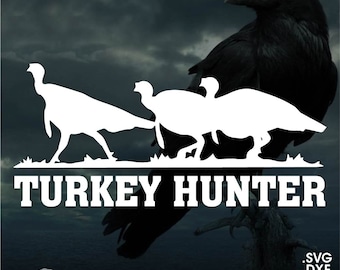 Turkey Hunter, Vector for Cricut/ Silhouette, Digital Instant Download svg, dxf, pdf, png