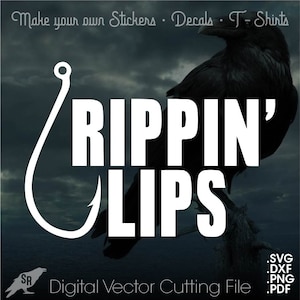 Rippin&#39; Lips, Vector for Cricut/ Silhouette, Digital Instant Download svg, dxf, pdf, png