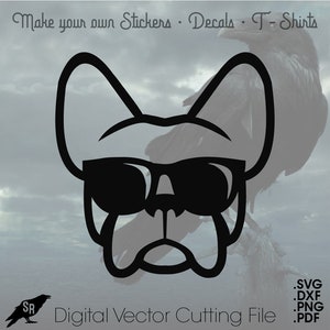 Französische Bulldogge/ Frenchie, Vektor für Cricut/ Silhouette, Digital Instant Download svg, dxf, pdf, png