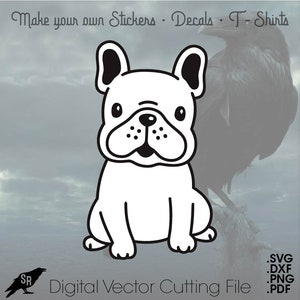 French Bulldog, Frenchie, Vector for Cricut/ Silhouette, Digital Instant Download svg, dxf, pdf, png