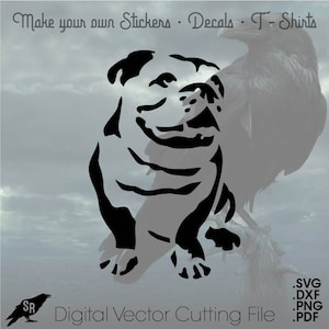 English Bulldog, Vector for Cricut/ Silhouette, Digital Instant Download svg, dxf, pdf, png