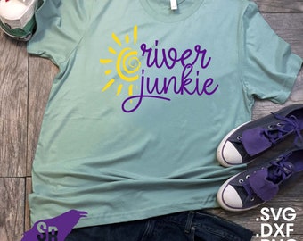 River Junkie, Vector for Cricut/ Silhouette, Digital Instant Download svg, dxf, pdf, png