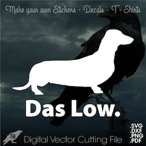 Das Low Dachshund Weiner Dog, Vector for Cricut/ Silhouette, Digital Instant Download svg, dxf, pdf, png