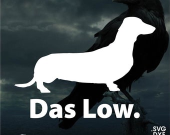 Das Low Dachshund Weiner Dog, Vector for Cricut/ Silhouette, Digital Instant Download svg, dxf, pdf, png