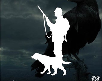 Duck Hunter Dog, Vector for Cricut/ Silhouette, Digital Instant Download svg, dxf, pdf, png