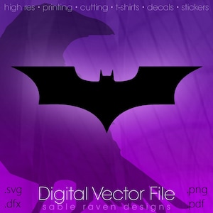 Bat Man, Vector Digital File, Instant Download, svg dxf pdf png Clip Art T-shirt Decal Sticker Cut Print Sublimation HTV
