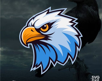 Eagle Mascot, Vector for Cricut/ Silhouette, Digital Instant Download svg, dxf, pdf, png