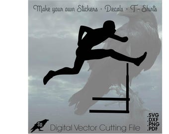 Hurdling, Hurdles Track Vector for Cricut/ Silhouette, Digital Instant Download Artwork svg, dxf, pdf, png
