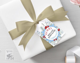 christmas gift tags personalized etsy
