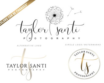 Photography Logo, Dandelion logo, Photography logos and watermarks, Photographe logo set, Logos for photographers, Premade logo designs 99