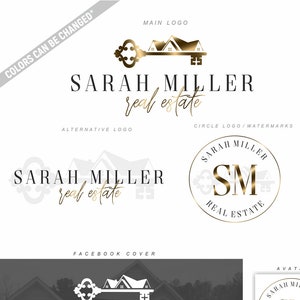 Real Estate Logo, Realtor Logo, Realtor House Key Logo, Real Estate Branding Kit, Realtor Logo Design, Broker Logo, Realtor Branding Set 251 image 1