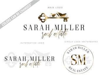 Real Estate Logo, Realtor Logo, Realtor House Key Logo, Real Estate Branding Kit, Realtor Logo Design, Broker Logo, Realtor Branding Set 251