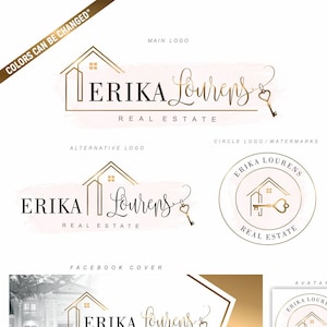 Real Estate Logo, House Key Logo, Real Estate Logo Design, Realtor Branding Kit, Real Estate Agent Marketing, Stempellogo, Visitenkarte 257