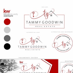 Realtor logo, Real Estate logo Design, Realtor Branding, KW Realtor Logo, Keller Williams logo, Keller Williams kleuren, KW makelaar set 165-2