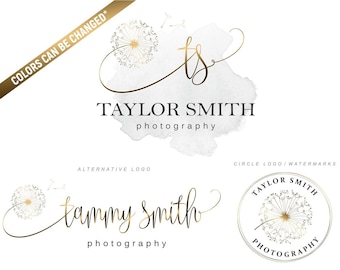 Dandelion Photography Logo, Premade Branding Set 297