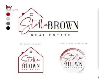 Real Estate Logo, Real Estate Agent Logo, Broker logo, Real Estate Logo Design, Keller Williams Branding, Keller Williams colors logo 442m