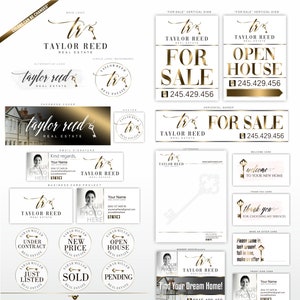 Onroerend goed logo ontwerp, Gold Key Logo, Realtor logo, Luxe Branding Kit, Logo Realtor ontwerp, Visitekaartje, Broker Logo, Hypotheek Set 110