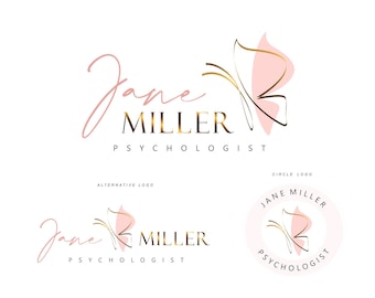 Life Coach Logo Schmetterling Logo Psychologe Logo Psychologie Gesundheit Logo Beratung Logo Life Coaching Logo Therapeut Logo Arzt Logo 498