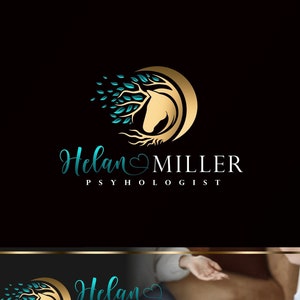 Psychologist logo, Horse head silhouette, Psychology logo, Counseling logo, Tree of life logo, Willow Tree logo design, Psychology logo  496
