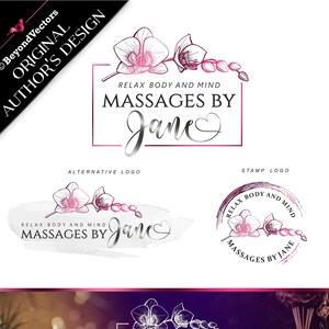 Massages logo, Wellness  Logo, Lotus Logo, Beauty logo, Spa Therapy, Zen Beauty studio, Relax logo, Wellness Center logo, Yoga Logo 445