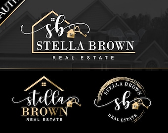 Real Estate Logo, Realtor Logo, Premade Logo, Modern Logo, House Key Logo, Realty Branding, Watermark Logo, Signature Logo, Business Logo444