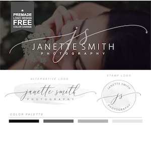 Photography logo Boutique logo Feminine logo Watercolor logo Event planner logo Watermark logo Therapist logo Signature logo Watermarks 405