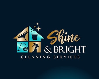 Cleaning logo, Cleaning logo marketing kit, Cleaning logo design, Cleaning business logo, Cleaning service logo, House cleaning logo set 537