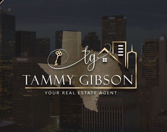 Realtor Logo, Real Estate Logo, USA States logo, Custom Logo, House Key Logo, Realty Branding, Watermark, Real estate brand, Realtor set 515